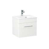 Imex Wall Mounted Vanity Unit Imex Croma Wall Mounted Single Drawer 500mm Vanity Unit with 1 Tap Hole Basin