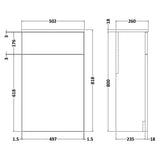 Aquarius WC Back To Wall Unit Aquarius Brisbane 500mm WC Toilet Back to Wall Unit