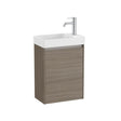 Roca Cloakroom Vanity Unit Dark Elm Roca Ona 450mm Wall Mounted One Door Cloakroom Vanity Unit with Basin