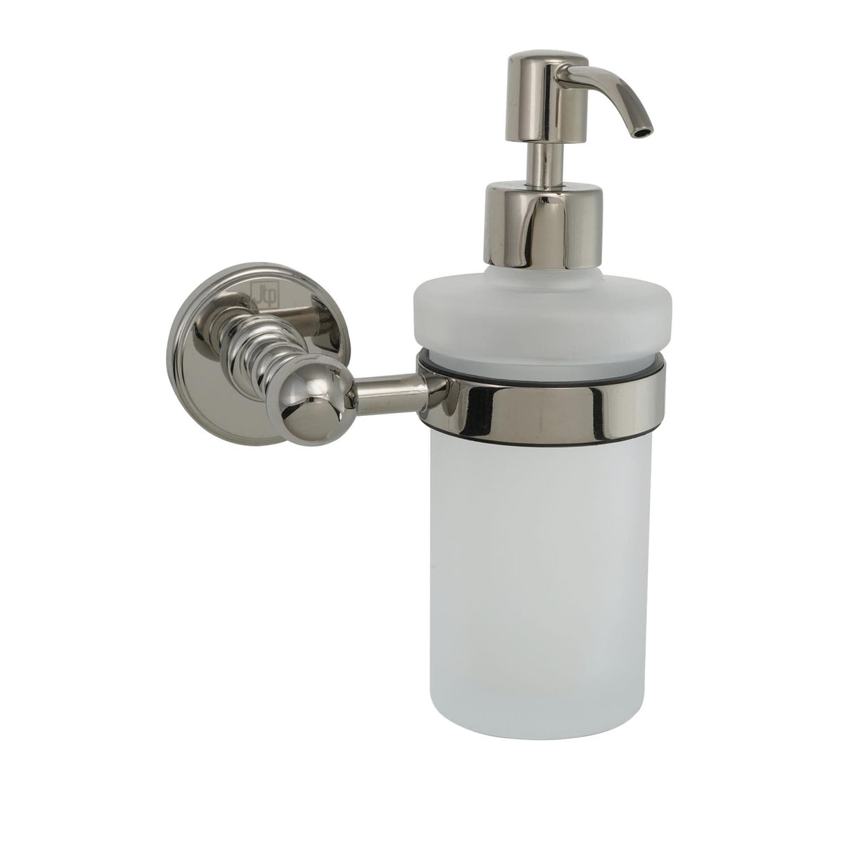 JTP Soap Dispenser Nickel JTP Grosvenor Frosted Glass Soap Dispenser