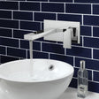 Crosswater Wall Mounted Basin Tap Chrome Crosswater Verge 2 Hole Wall Mounted Basin Mixer Tap