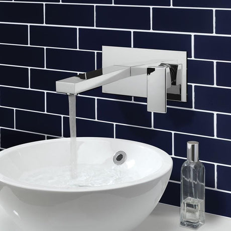 Crosswater Wall Mounted Basin Tap Chrome Crosswater Verge 2 Hole Wall Mounted Basin Mixer Tap