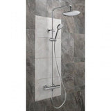 Sagittarius Exposed Shower Set Sagittarius Aurora Deluxe Exposed Shower Valve with Fixed Head, Riser and Handset in Chrome