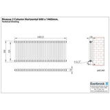 Eastbrook Rivassa Traditional 2 Column Radiator in Matt Anthracite