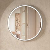 Crosswater Illuminated Mirror 700mm / Slate Crosswater Infinity Round Framed LED Illuminated Mirror