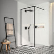 Merlyn Wetroom Panel Merlyn 8mm Framed Wet Room Panel in Black