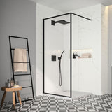 Merlyn Wetroom Panel Merlyn 8mm Framed Wet Room Panel in Black