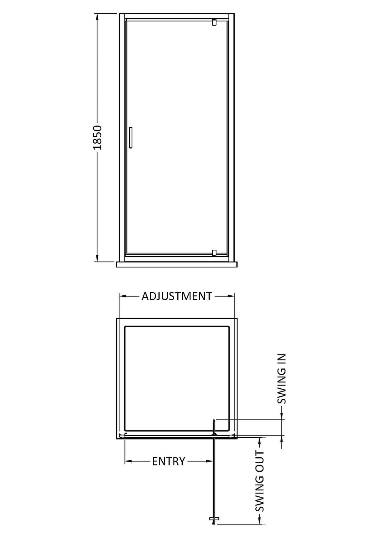 Aquarius Bathrooms Pivot Shower Door Aquarius Urbano 6mm Pivot Shower Door