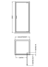 Aquarius Bathrooms Pivot Shower Door Aquarius Urbano 6mm Pivot Shower Door