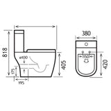 Eastbrook Combination Toilet and Sink Eastbrook Metro 2 in 1 Short Projection Close Coupled Toilet with Basin and Tap