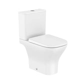 Roca Close Coupled Toilet Roca Optica Compact Close Coupled Open Back Rimless Toilet with Soft Close Seat