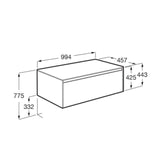 Roca Wall Mounted Vanity Unit Roca Ona 1000mm Wall Mounted One Drawer Vanity Unit with Countertop