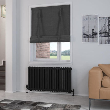 Eastbrook Rivassa Traditional 2 Column Radiator in Matt Black