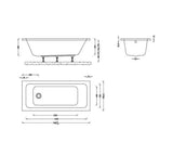 Aquarius Single Ended Bath Aquarius Aaron Single Ended Reinforced Bath