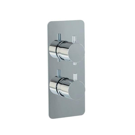 Imex Concealed Shower Valve Chrome Imex Ravine 2 Outlet, 2 Handle Concealed Thermostatic Shower Valve
