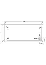 Aquarius Bathrooms Rectangle Shower Tray 1700x760mm Aquarius Urbano Rectangular 45mm Stone Resin Shower Tray in Slate Grey