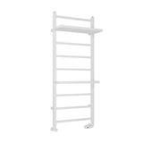Eastbrook Designer Towel Radiator 1200 x 500 / Dual Fuel Eastbrook Launton Straight Vertical Heated Towel Rail in Matt White