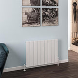 Eastbrook Panel Radiator 600 x 850 / Central Heating Eastbrook Rosano Straight Horizontal Aluminium Radiator  in Matt White