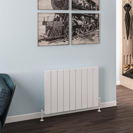Eastbrook Panel Radiator 600 x 850 / Central Heating Eastbrook Rosano Straight Horizontal Aluminium Radiator  in Matt White