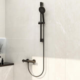 Imex Exposed Shower Set Matt Black Imex Ravine Cool Touch, Easy Fix, Thermostatic Exposed Shower Valve with Slide Rail, Hose And Multifunction Handset