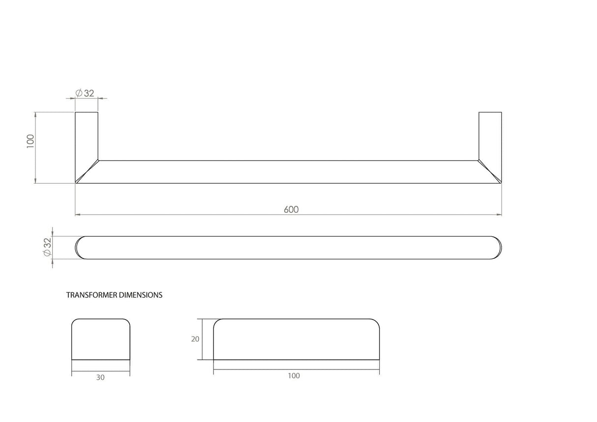 Saneux Designer Towel Radiator Saneux Ember Solo Dry Electric Towel Rail