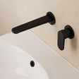Crosswater Wall Mounted Basin Tap Crosswater Drift 2 Hole Wall Mounted Basin Mixer Tap in Matt Black