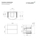 Crosswater Wall Mounted Vanity Unit Crosswater Svelte Wall Hung Vanity Unit with Basin