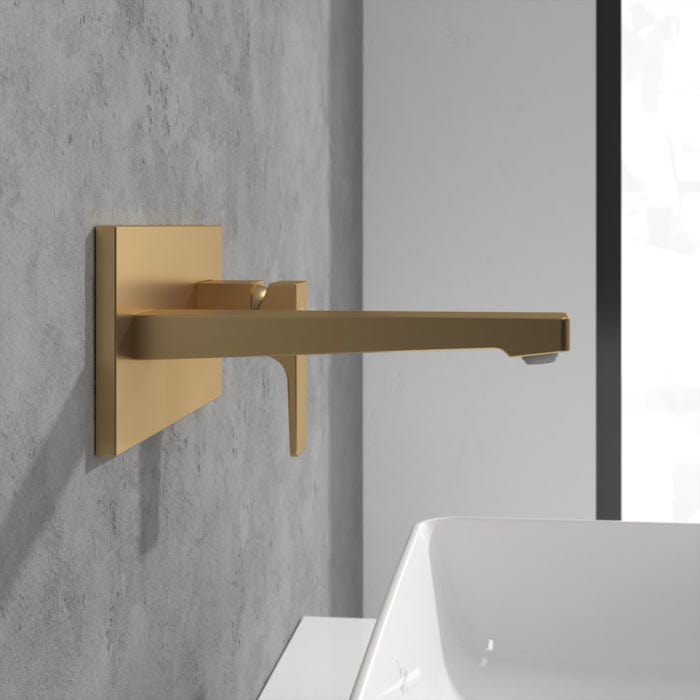 Villeroy & Boch Wall Mounted Basin Tap Villeroy & Boch Architectura Single Lever Basin Mixer Tap with Push Open Waste