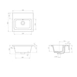 Saneux Cloakroom Vanity Unit Saneux Monument 400mm Wall Mounted One Door Vanity Unit with Basin