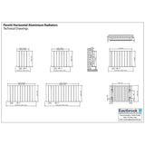 Eastbrook Panel Radiator Eastbrook Peretti Straight Horizontal Aluminum Radiator in Polished Aluminum