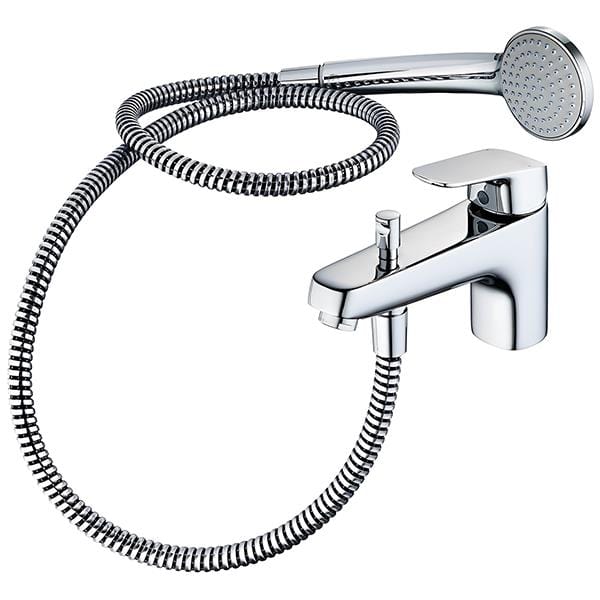 Ideal Standard Bath Shower Mixer Ideal Standard Ceraflex Single Lever One Tap Hole Bath Shower Mixer Tap with Shower Set in Chrome