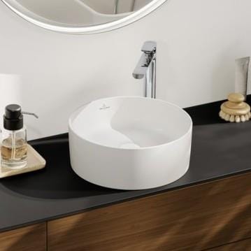 Villeroy & Boch Countertop Basin Villeroy & Boch Collaro 400mm Round Countertop Basin in White Alpin