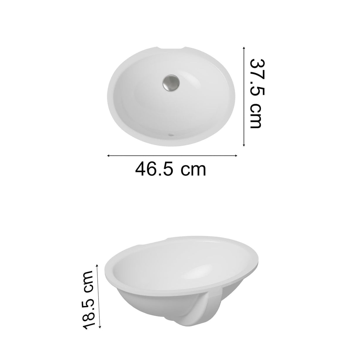 VitrA Undercounter Basin VitrA S20 Undercounter Oval Basin