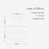 Villeroy & Boch Robe Hook Villeroy & Boch Elements - Striking Double Towel Hook