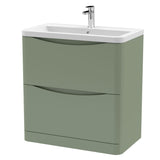 Aquarius Bathrooms Floor Standing Vanity Unit Aquarius Seren 800mm Floor Standing Two Drawer Vanity Unit with Basin