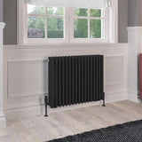 Eastbrook Rivassa Traditional 4 Column Radiator in Matt Black