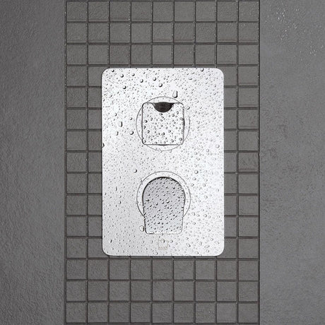 Vado Concealed Shower Valve Vado DX Photon 3 Outlet, 2 Handle Vertical Concealed Thermostatic Shower Valve in Chrome