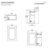 Crosswater Cloakroom Vanity Unit Crosswater Alo Single Door Wall Mounted 400mm Cloakroom Vanity Unit with Basin