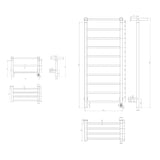 Reina Designer Towel Radiator Reina Maira Dry Electric Designer Towel Radiator with Top Shelf