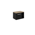 Crosswater Wall Mounted Vanity Unit Matt Black / 700mm / Windsor Oak Crosswater Infinity Wall Mounted Vanity Unit with Worktop