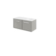 Crosswater Wall Mounted Vanity Unit Storm Grey / 1000mm / Right Hand Basin Crosswater Infinity Wall Mounted Vanity Unit with Basin