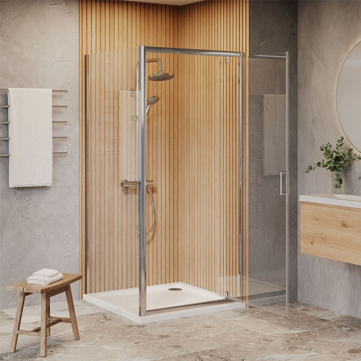 Aquarius Bathrooms Pivot Shower Door Aquarius Urbano 6mm Pivot Shower Door