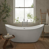 Heritage Modern Freestanding Bath Heritage Pomeroy Double Ended Acrylic Freestanding Bath - 1730 x 750mm - White
