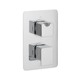 Vado Concealed Shower Valve Vado Phase 3 Outlet 2 Handle Vertical Thermostatic Shower Valve in Chrome