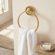 Smedbo Towel Rails and Rings Polished Brass Smedbo Villa Traditional Towel Ring