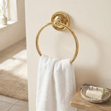 Smedbo Towel Rails and Rings Polished Brass Smedbo Villa Traditional Towel Ring
