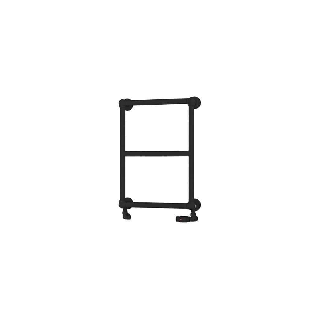 Eastbrook Traditional Towel Rail 690 x 500 / Dual Fuel Eastbrook Stour Vertical Traditional Heated Towel Rail in Matt Black
