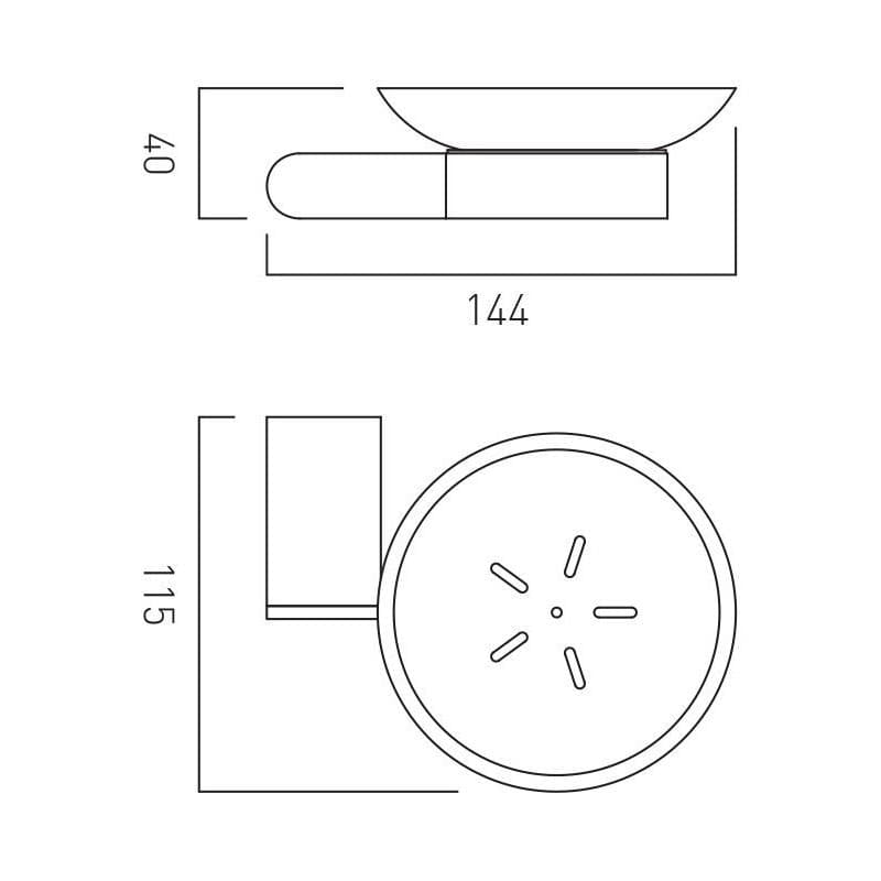 Vado Soap Dish Vado Photon Frosted Glass Soap Dish and Holder in Chrome