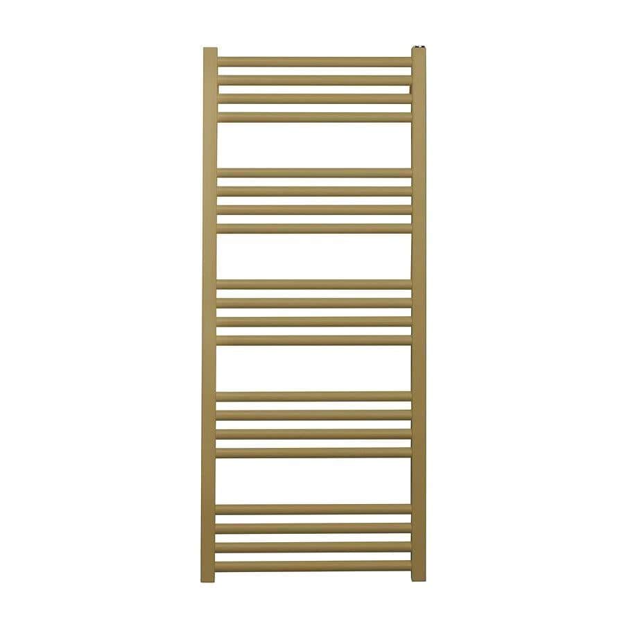 Crosswater Ladder Rail 1140 x 480mm / Dual Fuel Crosswater MPRO Designer Vertical Towel Radiator in Brushed Brass