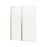 Crosswater Bath Screen Crosswater Clear 6 Double Panel Hinged Bath Screen